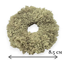 Гумка для волосся Handmade d - 8.5 см #09 бежево-сірий колір