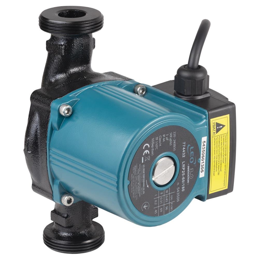 Насос циркуляційний 96Вт Hmax 6м Qmax 66л/хв Ø1½" 180мм + гайки Ø1" LEO 3.0 (3_774432), фото 1