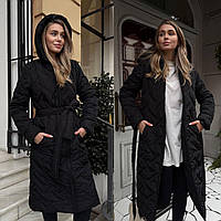 Зимове пальто на теплій підкладці з плащівки на силіконі Модель 1425-1052 Колір чорний матовий, чорний глянець, коричневий, графіт