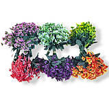 Штучні квіти букет пластикова хризантема заливка, 20см, фото 4