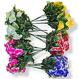 Штучні квіти букет рози пластикові чайні, 36см, фото 3