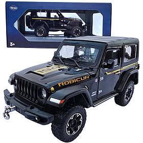 Машинка метал Jeep Wrangler Rubicon джип вранглер чорний 1:24 світло звук 21,5*8*9см (GT - 94911)