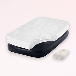 Надувне ліжко з подушкою та чохлом-наматрацником Intex 64122-3 TWIN