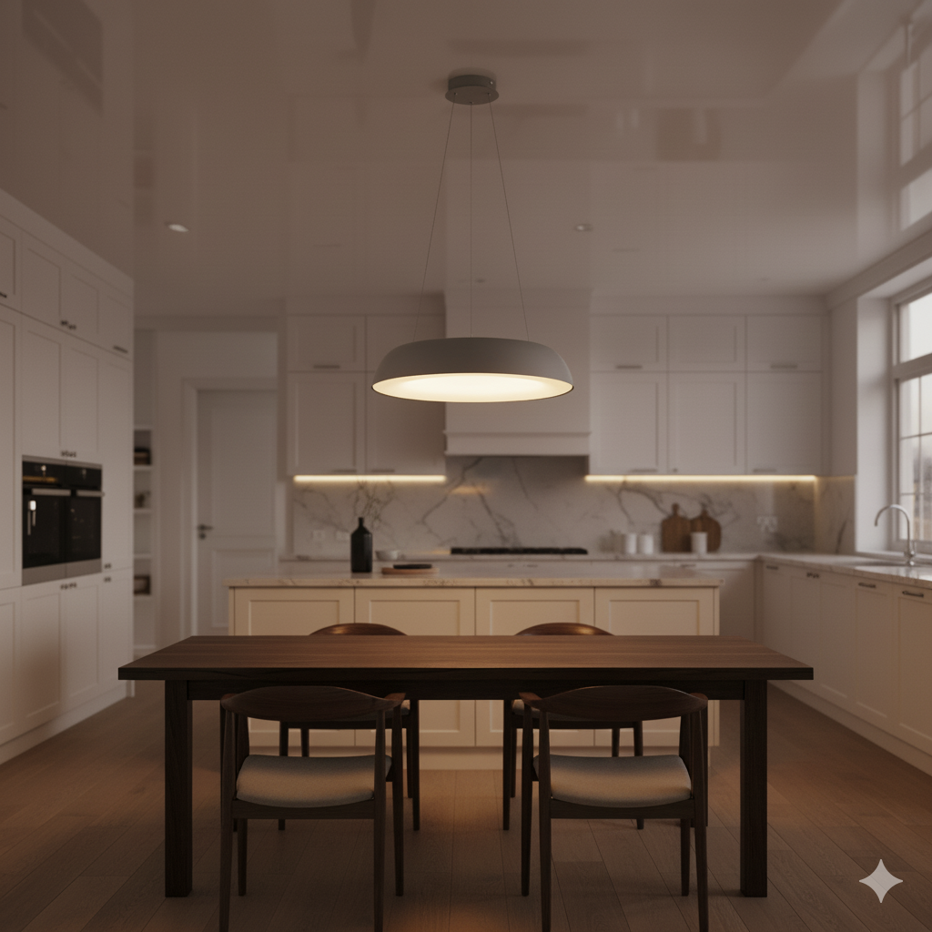 Світлодіодна люстра над столом Levistella 70W до 16 м² колір Сірий LVS5409, фото 1