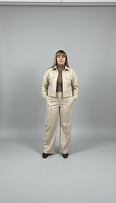 Жіночі штани з екошкіри прямого крою MODNA KAZKA Авіла MKSH2824