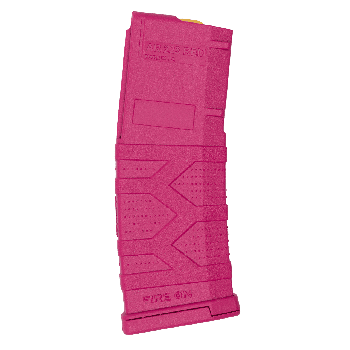 Магазин FIRE ON AR-30 5,56×45 NATO / .223 Rem — рожевий з жовтим подавачем