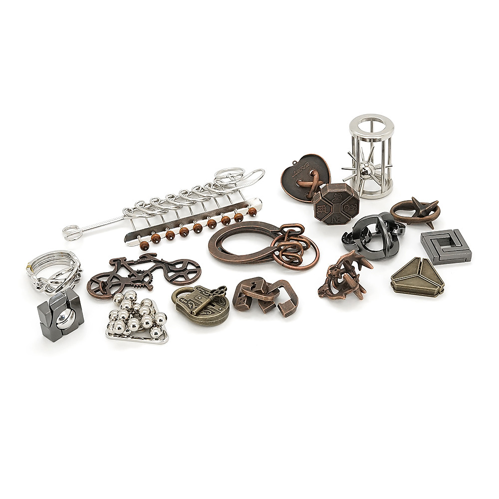 Металевий пазл із 15 предметів "Набір головоломок", фото 1