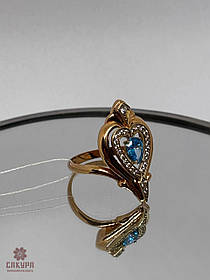 Золота Каблучка зі вставкою цирконій