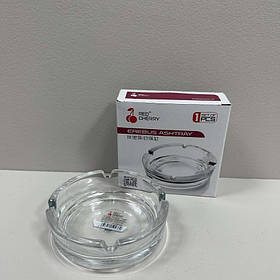 Попільничка скляна кругла діаметром 10,8 см Helios YG8019