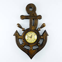 Настінний годинник "Якір" дерево ручна робота В45см Гранд Презент ЧЛ-080