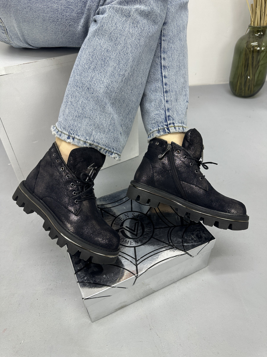 Жіночі черевики зима Vensi V5 екошкіра на платформі 36, фото 1