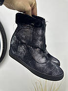 Черевики жіночі зимові Vensi V6 на танкетці  з липучкою на підйомі 36, фото 5