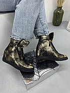 Черевики жіночі зимові Vensi V8 золотисті на танкетці 36, фото 2