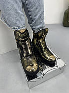 Черевики жіночі зимові Vensi V8 золотисті на танкетці 36, фото 3