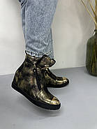 Черевики жіночі зимові Vensi V8 золотисті на танкетці 36, фото 4