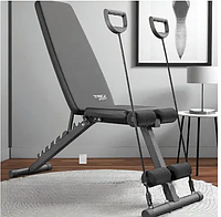 Лава для жиму Trex Sport TX-110B Тренувальні лави з еспандерами Лава для жиму регульована Атлетична лава