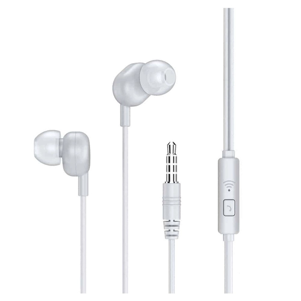 Навушники REMAX with mic Wired Earphone RW-106 HD Mic білі, фото 1