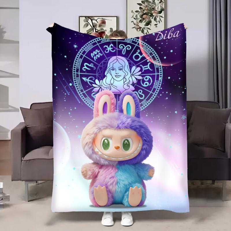 Плед 3D авторський зі знаком зодіаку Гороскопчик з Лабубу-Діва 32231 135х160 см ID 5165728