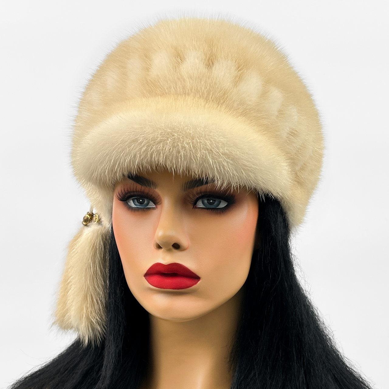 Хутряна шапка з норки (з козирком)