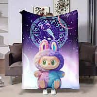 Плед 3D зі знаком зодіаку Скорпіон Лабубу ний плюшевий гороскоп 32249 135х160 см ТМ