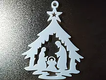 Різдвяна прикраса для ялинки з біопластику