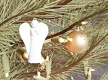 Прикраса для ялинки з ангелом