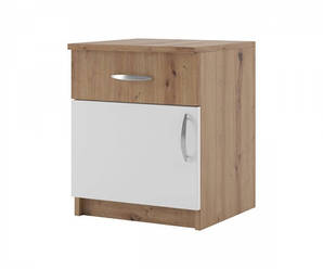 Тумба приліжкова Кім Дуб артизан/білий  Світ Меблів