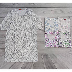 Жіноча нічна сорочка з набивним начосом "Узбекистан" Батал Розміри: 58,60,62,64,66 (35067)