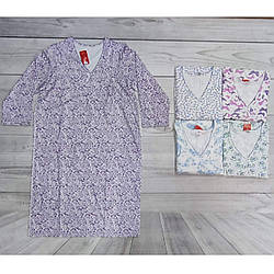 Нічна сорочка Батал з довгим рукавом і набивним начосом "Узбекістан" Розміри: 58,60,62,64,66 (35070)