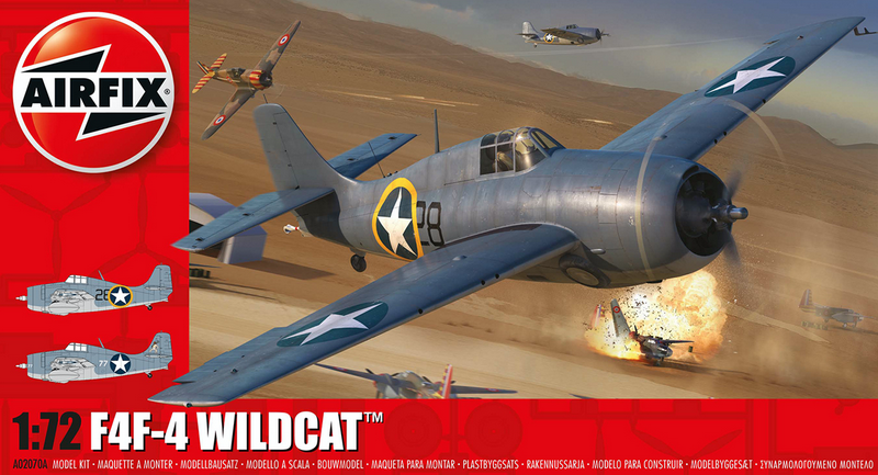 Пластикова модель 1/72 Airfix A02070 американський винищувач Grumman F4F-4 Wildcat, фото 1