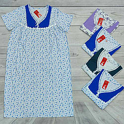 Нічна сорочка Батал з коротким рукавом "Узбекістан" Розміри: 58,60,62,64,66 (35077)