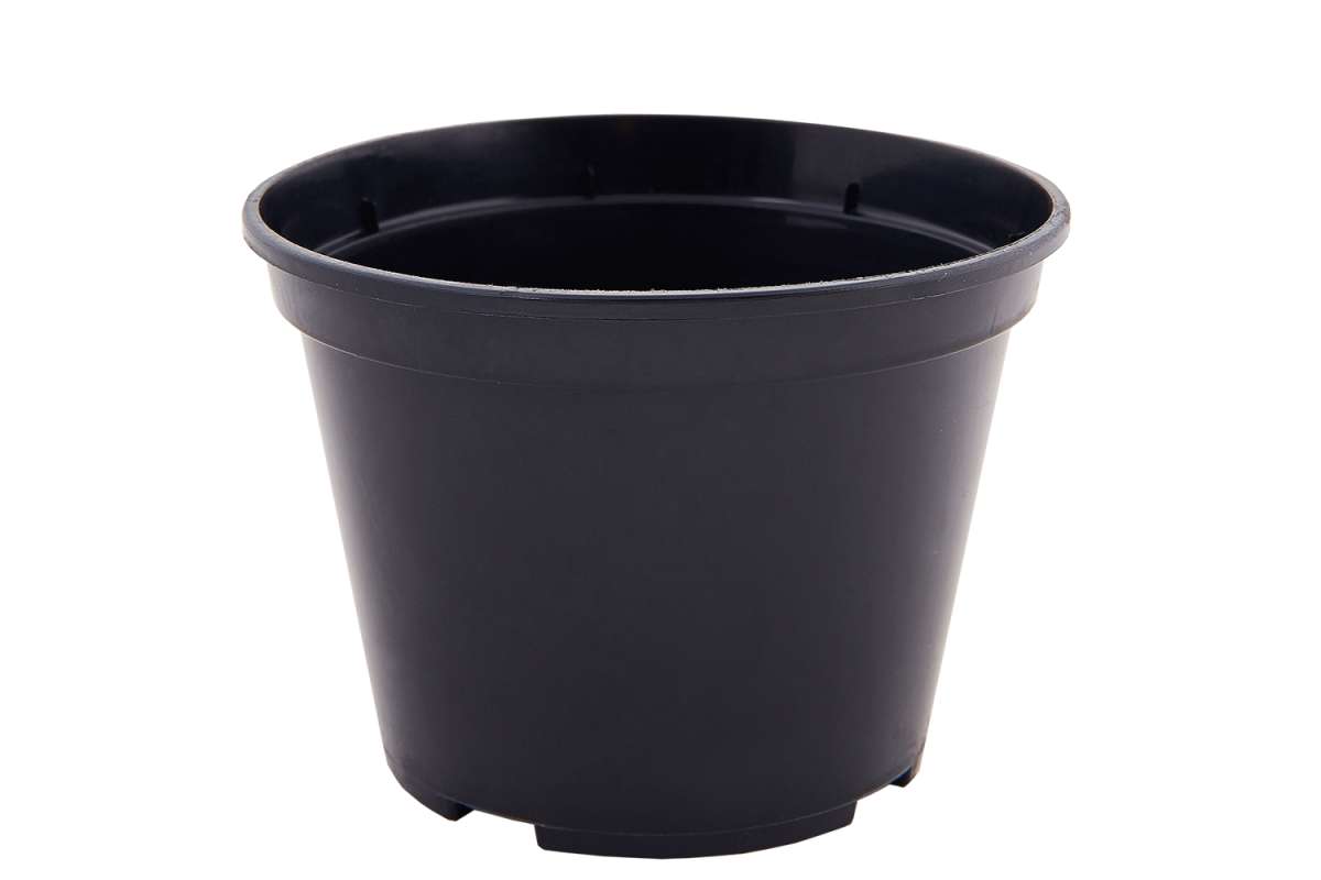 Вазон для розсади круглий, чорний, 10 л., 28,0*22,0 см, 25 шт, фото 1