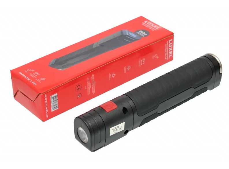 Ручний акумуляторний LED ліхтарик з USB TR-12 ABS 1200mAh Li-Ion дворежимний, фото 1