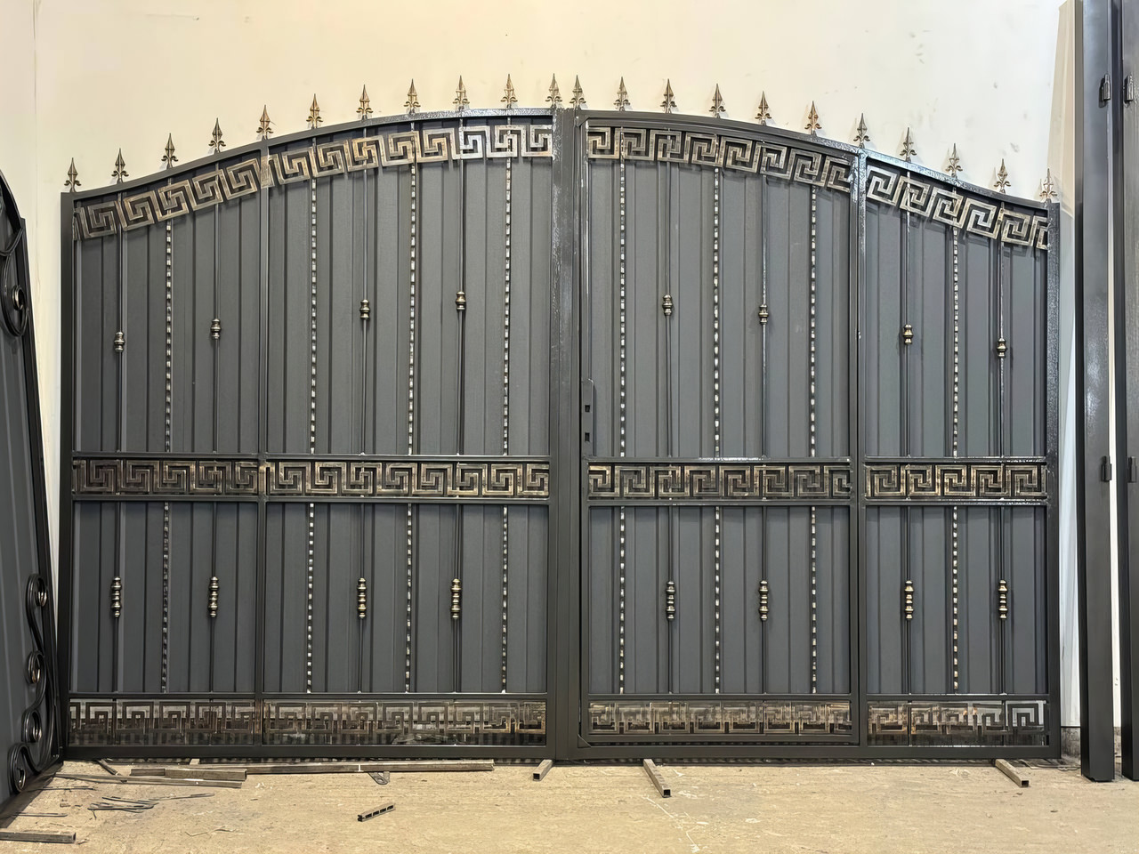 Ковані ворота з профнастилом, фото 1