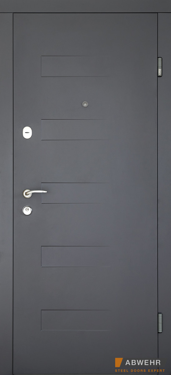 Вхідні двері Abwehr Comfort  Adelina 490 Антрацит + Біла 860*2050 мм Сучасні вхідні двері