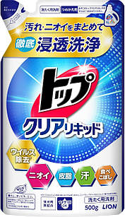 LION Top Clear Liquid Гель для прання з ферментами, поповнення 500 г