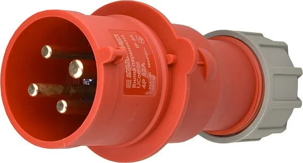 Вилка силова переносна 4P 32А IP44 АСКО УКРЕМ UCombi A0080010107, фото 1
