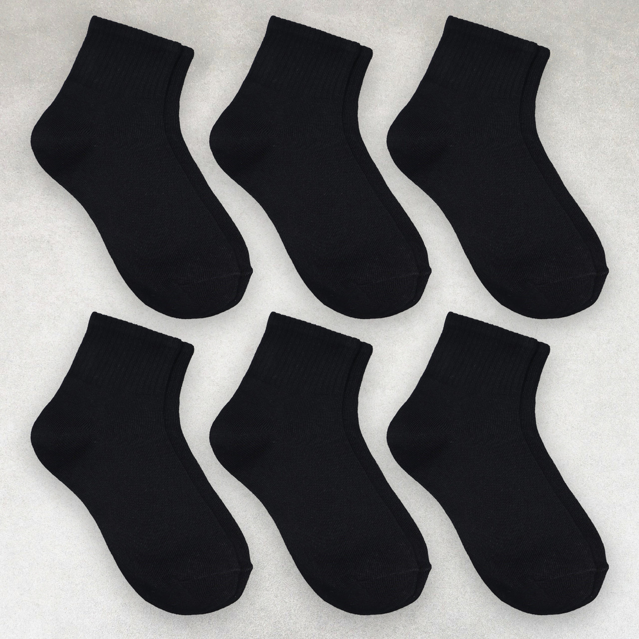 Шкарпетки жіночі 6 пар «Black» середньої довжини бавовна преміум сегмент розмір 35-38 арт. 35Н.6, фото 1