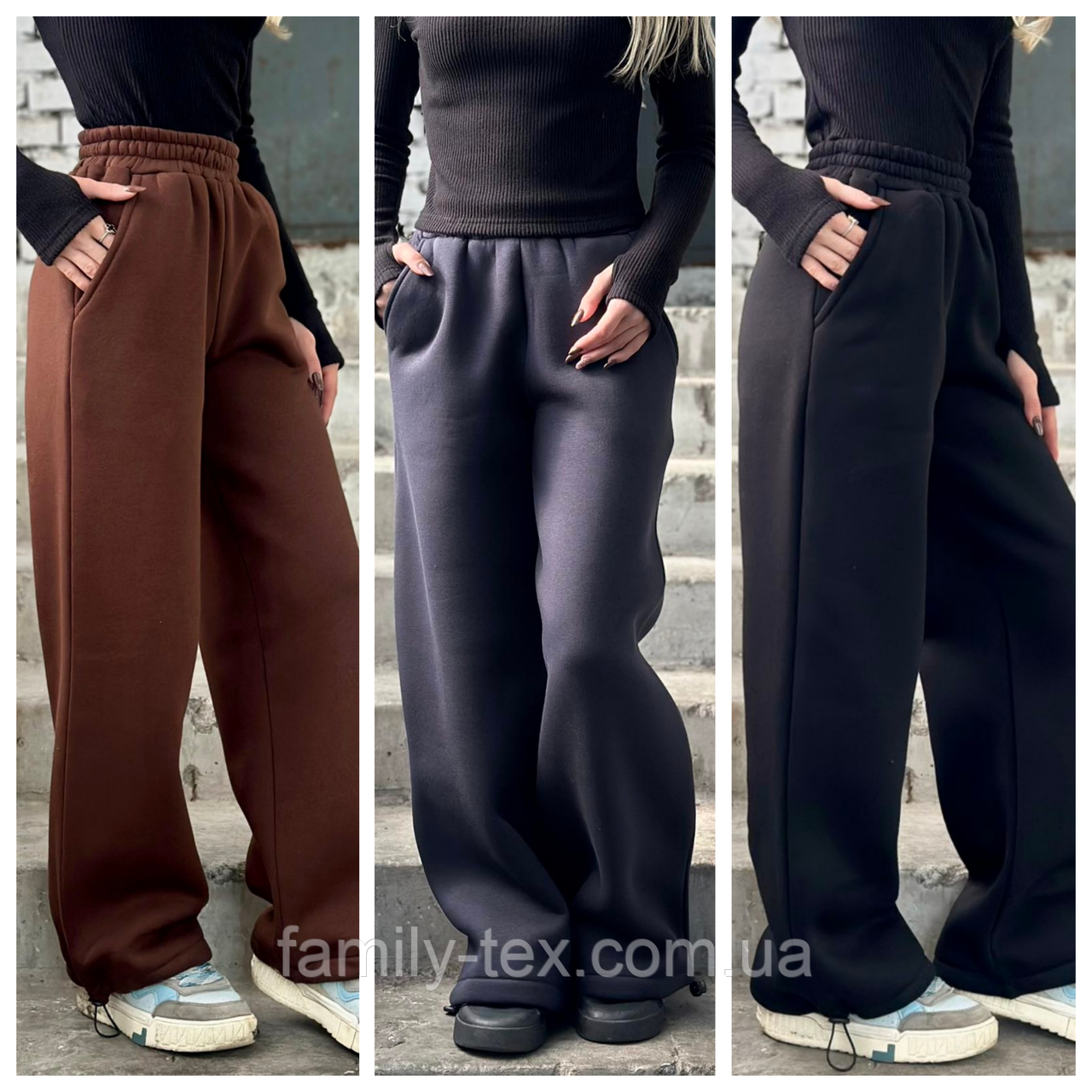 Стильні теплі штани парашути — карго для дівчаток, тринитка, фліс, розміри на зріст 134 — 160 + відеообзор, фото 1