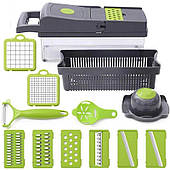 Куттер, слайсер, ручна тертка для овочів 14в1 Heckermann KA-808