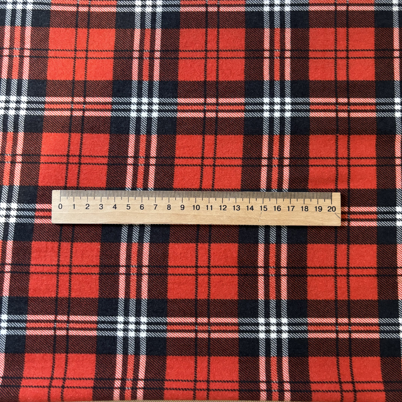 Стрейч кулір щільний трикотаж з велюровим  єфектом  клітинка, фото 1