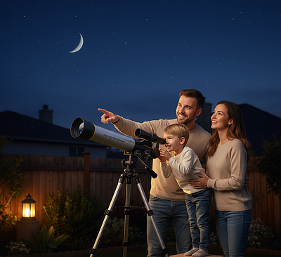 Іграшка телескоп рефрактор для дітей і підлітків подарунок хлопчику ігровий набір штатив лінзи збільшення до 60