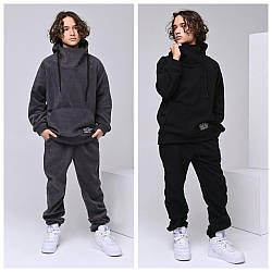 Теплий підлітковий флісовий костюм унісекс, розміри на зріст 146 - 164