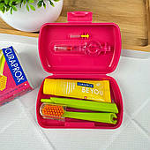 Дорожній набір для догляду за порожниною рота Curaprox BE YOU (малиновий, швейцарська якість)