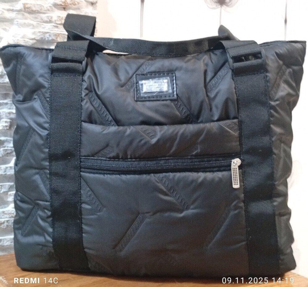 Сумка жіноча стьобана містка, фото 1