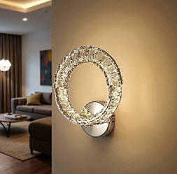 Кришталеве бра,настінний світильник (хром,золото) 26см 43ват