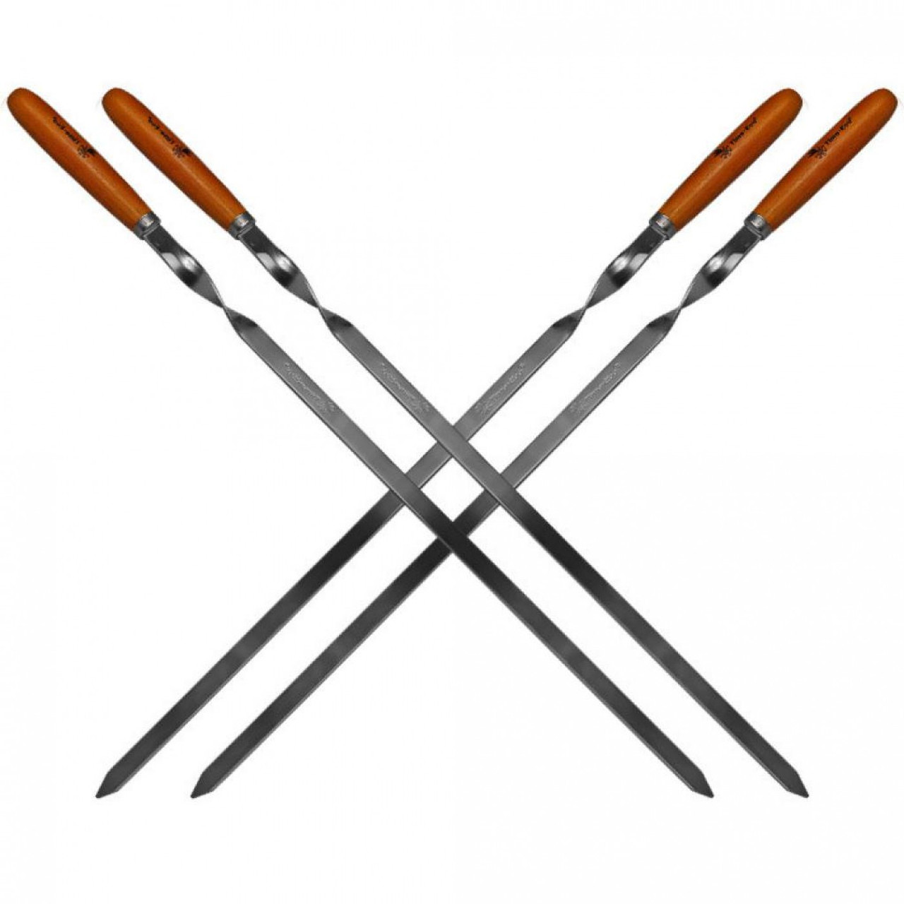 Набір шампурів із нержавіючої сталі з ручкою 4 шт