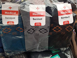 Махрові медичні шкарпетки без резинки 23-25 (12 пар)