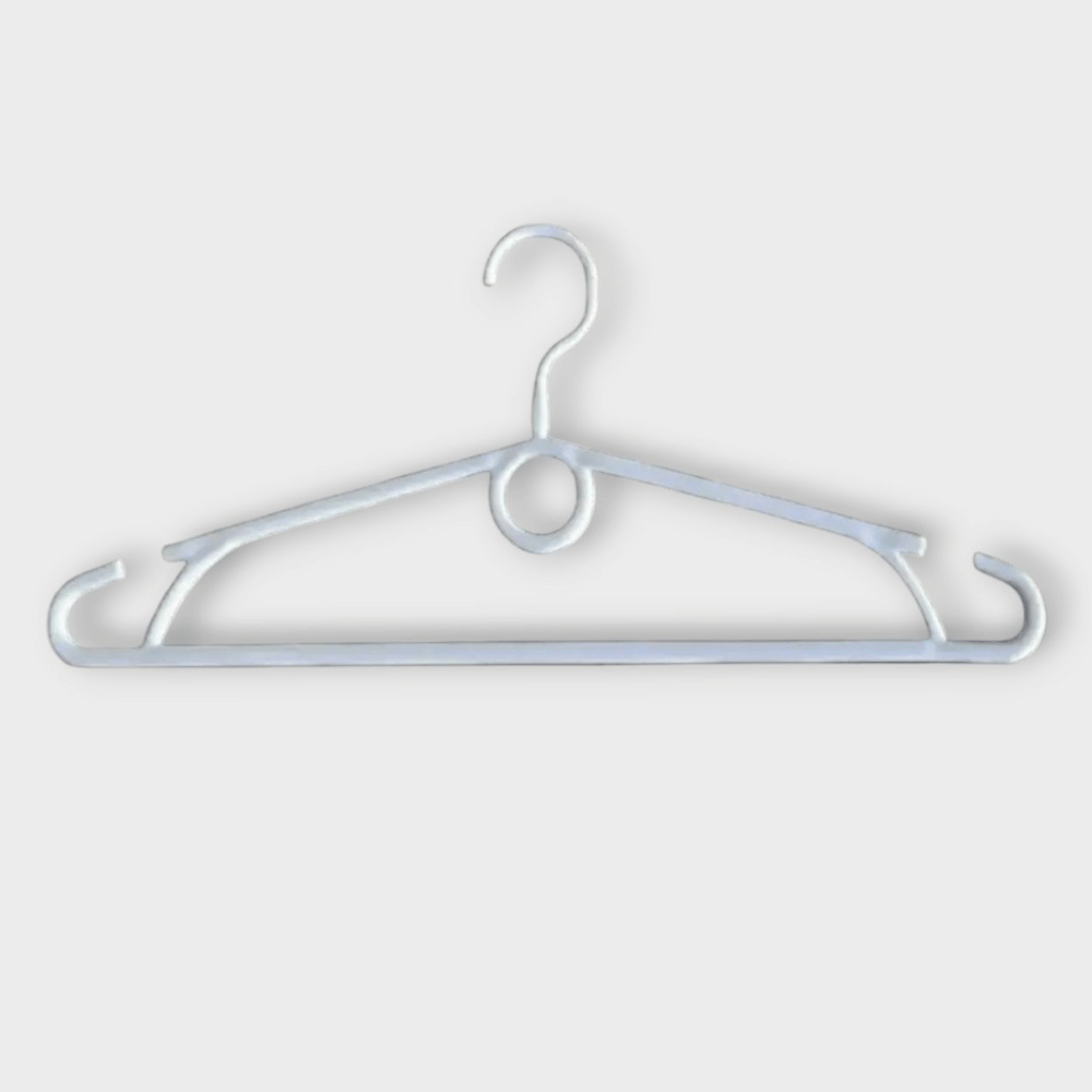 Плічки вішаки тремпеля  білі пластикові з кільцем для одягу уп.5 шт польща, фото 1