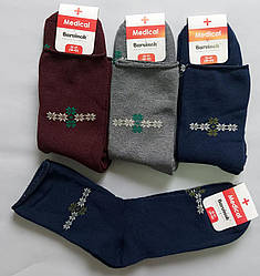 Медичні махрові шкарпетки без резинки 25-27 (12 пар)